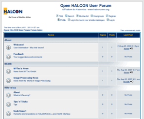 halconusers.org: Open HALCON User Forum :: Index
