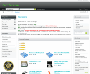 zerotar.net: Best ECigs, Cartridges, Refills, E Liquid, ECig Accessories
We sell the best ECig Kits, Cartridges, Refills, E Liquid, ECig Accessories