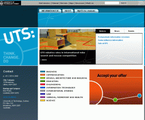 uts.edu.au: University of Technology, Sydney
Information, tools and services for students, staff, visitors and professionals in the University of Technology, Sydney.
