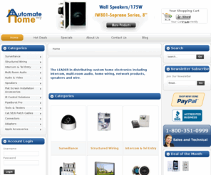 automatemyhome.com: automatemyhome
-  - The LEADER in distributing custom home electronics including intercom, multi-room audio, home wiring, network products, speakers and wire. -  -