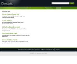 fileserve.es: FileServe - Sign Up - Free File Hosting, Online Storage &amp File Upload
Free 1-Click File Hosting. Easy File Distribution, Fast and Secure. Share and upload files for free. Get unlimited online storage.