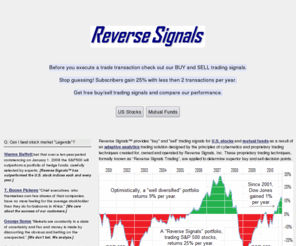 reversesignal.net: Stocks and Mutual Funds Reverse Signals
Reverse Signals provides financial research, data analysis and online trading signals in the field of stock markets and trading.
