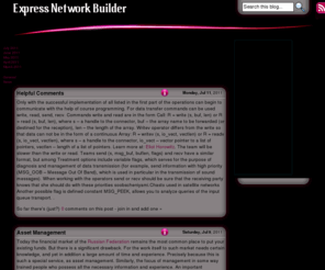 expressnetworkbuilder.com: Express Network Builder
Understand how to build a network.  Learn ways of constructing networks to help your business grow.  See what network building can do for you.